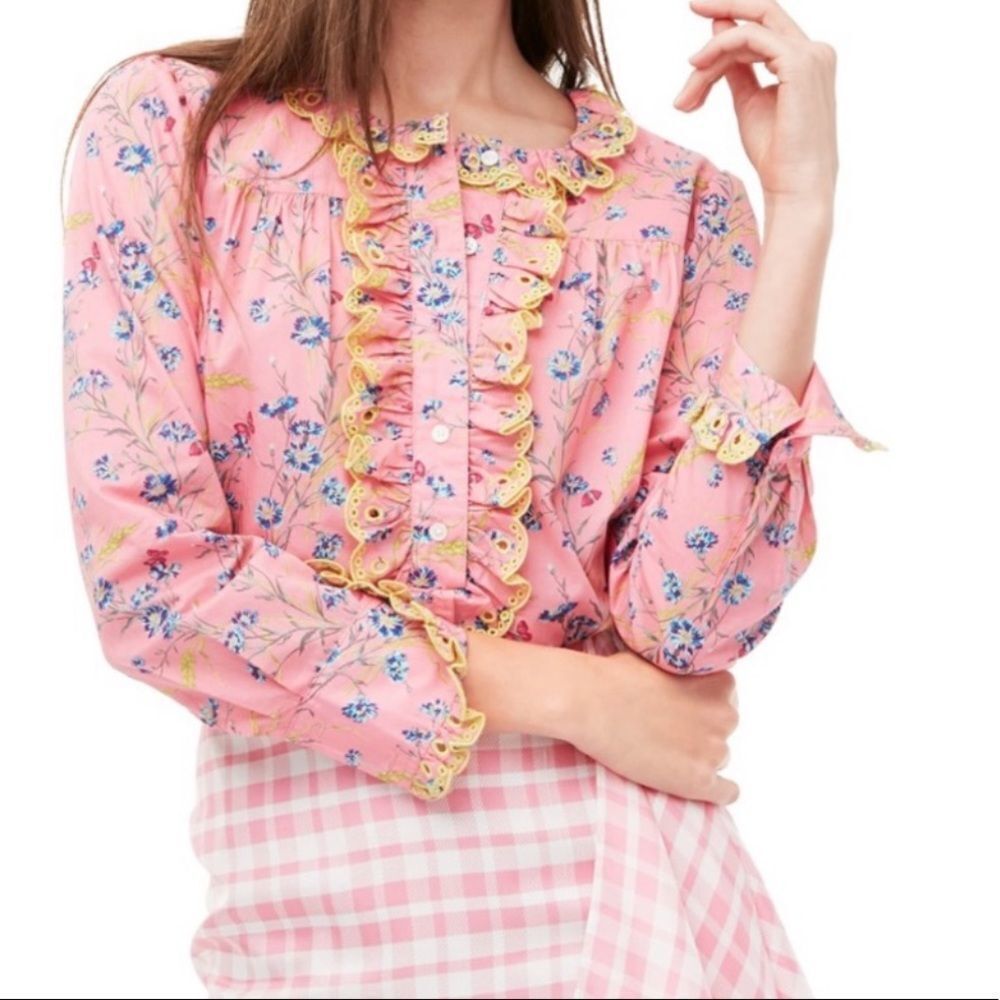 NWT‎ j crew liberty ruffle blouse